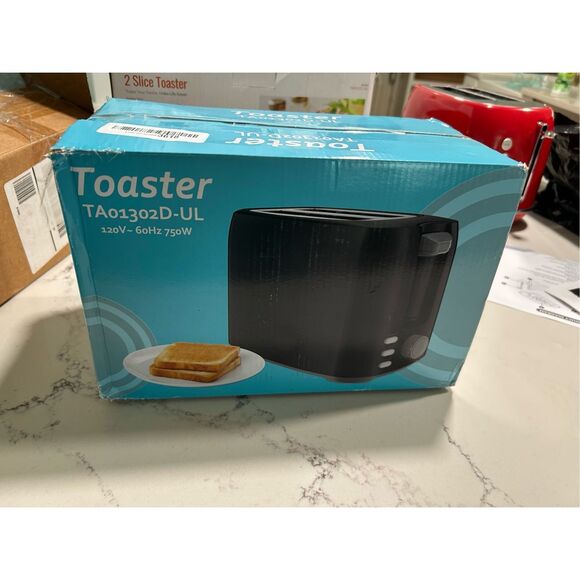 NEW Black Best Rated Wide Slot 2 slice Toaster, 7 Bread Shade Settings - Picture 3 of 8